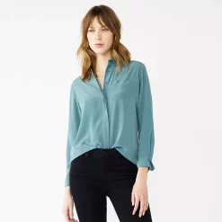 Women's Nine West Drapey Button Down Shirt -Nine West shop 5271741 Huxley Blue