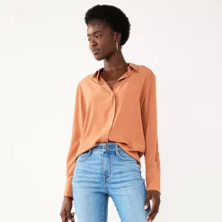 Women's Nine West Drapey Button Down Shirt -Nine West shop 5271741 Mocha Frosting