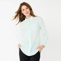 Women's Nine West Drapey Button Down Shirt -Nine West shop 5271741 Spring Breeze