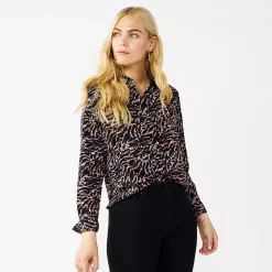 Women's Nine West Drapey Button Down Shirt -Nine West shop 5271741 Tiger Texture