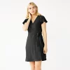 Women's Nine West Flutter Sleeve Wrap Dress -Nine West shop 5280249 Mineral Black