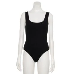 Women's Nine West Rib Scoopneck Tank Bodysuit -Nine West shop 5288302 ALT2