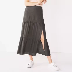 Women's Nine West Crosshatch Tiered Maxi Skirt -Nine West shop 5330209 Shark Cove