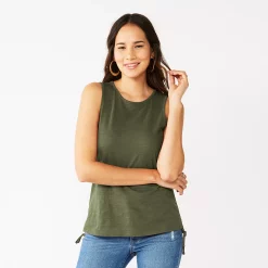 Women's Nine West Ruched Side Tank 15 Women's Nine West Ruched Side Tank -Nine West shop 5493872 Infantry Olive