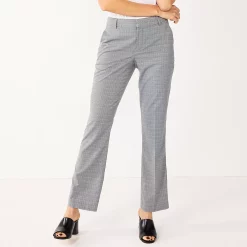 Women's Nine West Curvy Magic Waist Barely Bootcut Dress Pants 17 Women's Nine West Curvy Magic Waist Barely Bootcut Dress Pants -Nine West shop 5500437 Grey Slub Mini Check