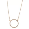 Nine West Crystal Circle Pendant Necklace 2 Nine West Crystal Circle Pendant Necklace -Nine West shop 5503794 Rose Gold Tone