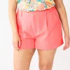 Plus Size Nine West High Rise Walking Shorts 2 Plus Size Nine West High Rise Walking Shorts -Nine West shop 5511281 Cruz Coral