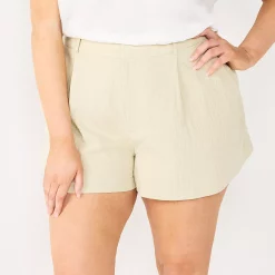 Plus Size Nine West High Rise Walking Shorts 8 Plus Size Nine West High Rise Walking Shorts -Nine West shop 5511281 Leigh Beige