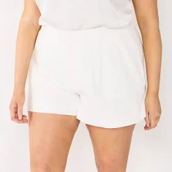 Plus Size Nine West High Rise Walking Shorts 9 Plus Size Nine West High Rise Walking Shorts -Nine West shop 5511281 White Knight