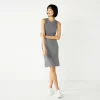 Women's Nine West Rib Crewneck Sleeveless Midi Dress 2 Women's Nine West Rib Crewneck Sleeveless Midi Dress -Nine West shop 5520209 Heather Grey