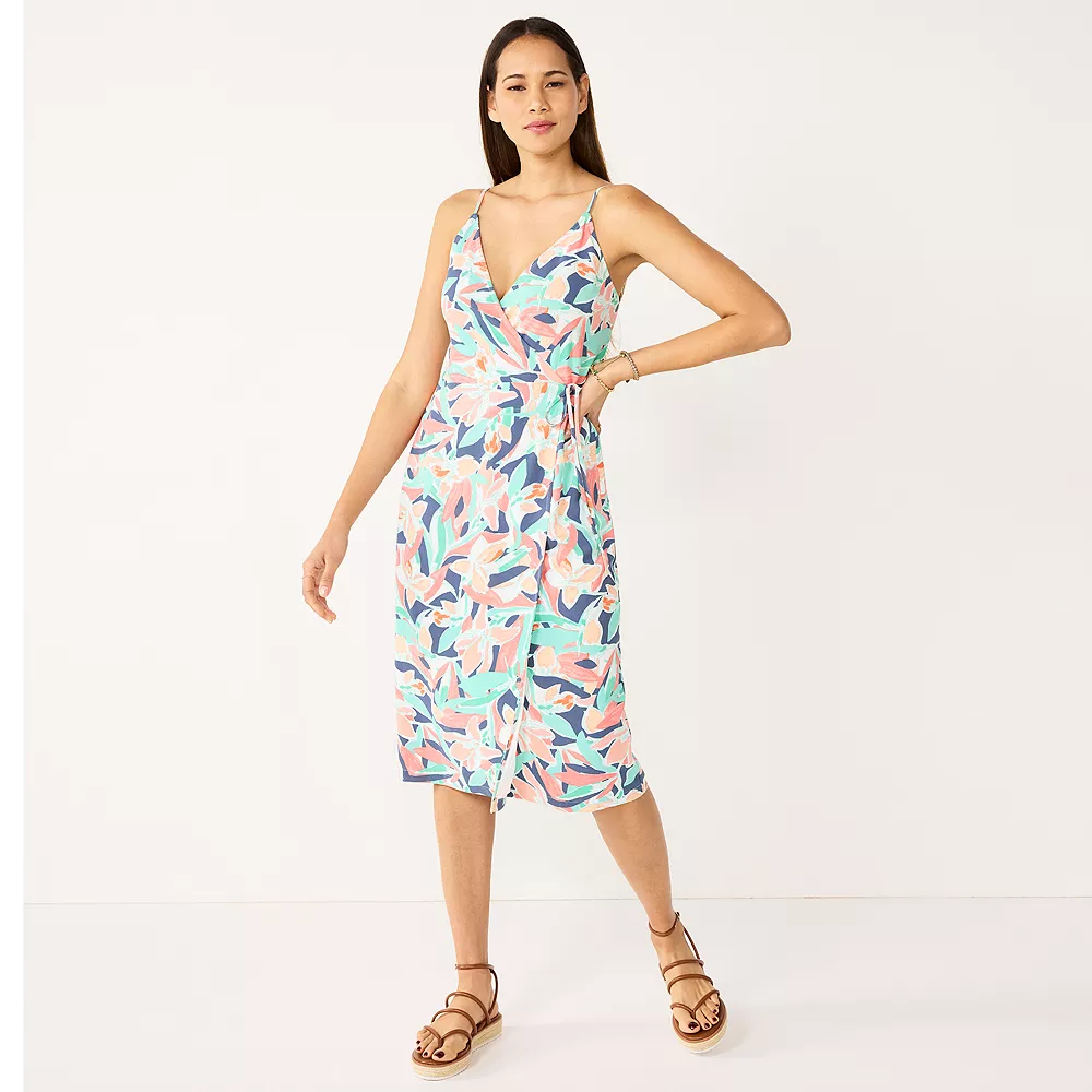 Women's Nine West Strappy Wrap Midi Dress 7 Women's Nine West Strappy Wrap Midi Dress - Image 5