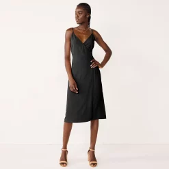 Women's Nine West Strappy Wrap Midi Dress 16 Women's Nine West Strappy Wrap Midi Dress -Nine West shop 5531473 Mineral Black