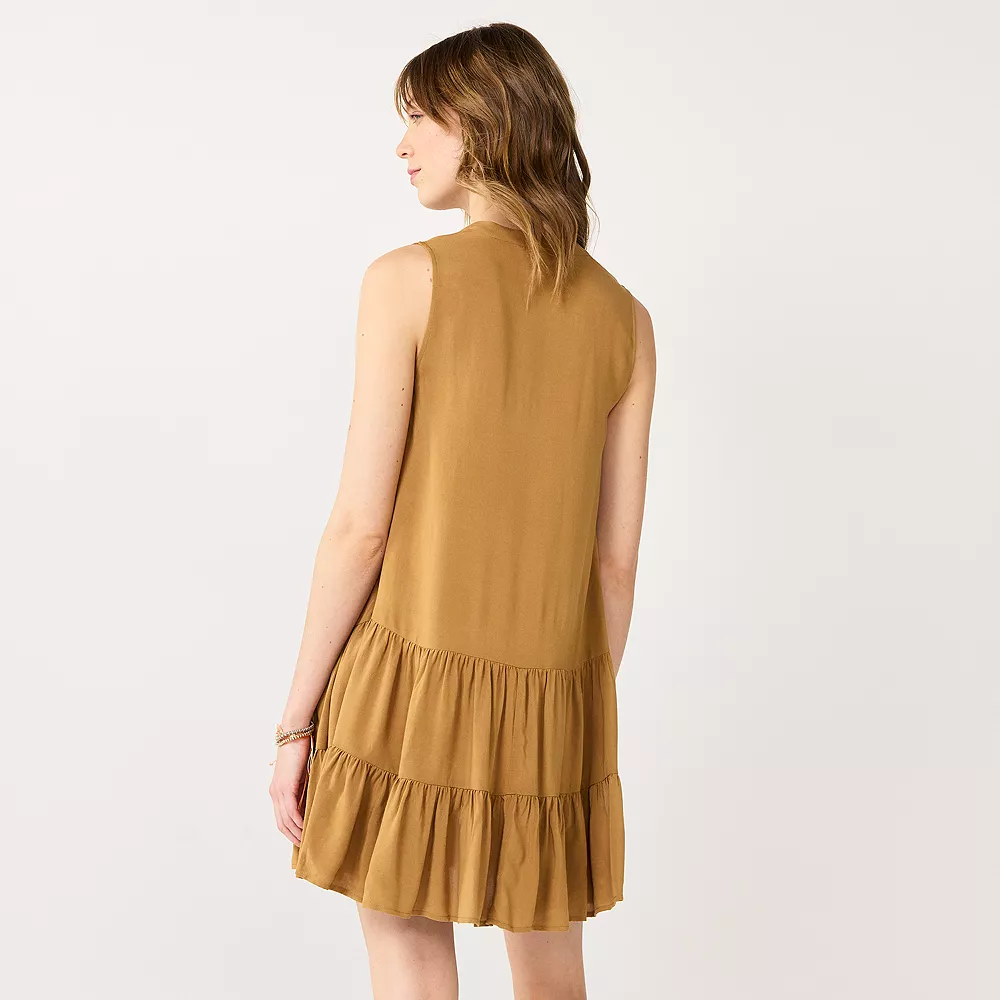 Women's Nine West Button-Front Tiered Drop-Waist Dress 11 Women's Nine West Button-Front Tiered Drop-Waist Dress - Image 9