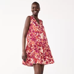 Women's Nine West Button-Front Tiered Drop-Waist Dress 19 Women's Nine West Button-Front Tiered Drop-Waist Dress -Nine West shop 5531674 Spot Texture