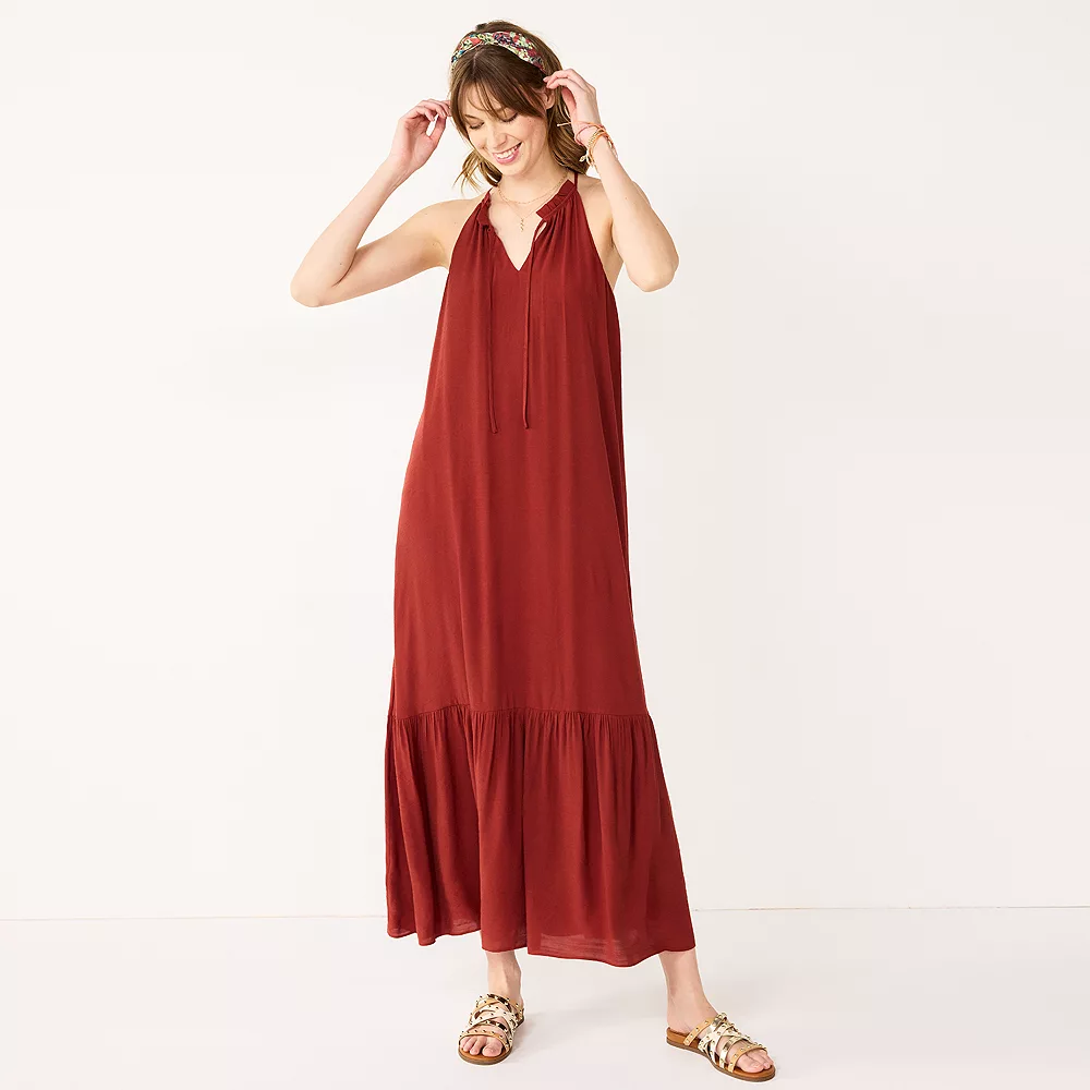 Women's Nine West Tiered Peasant Maxi Dress 5 Women's Nine West Tiered Peasant Maxi Dress - Image 3