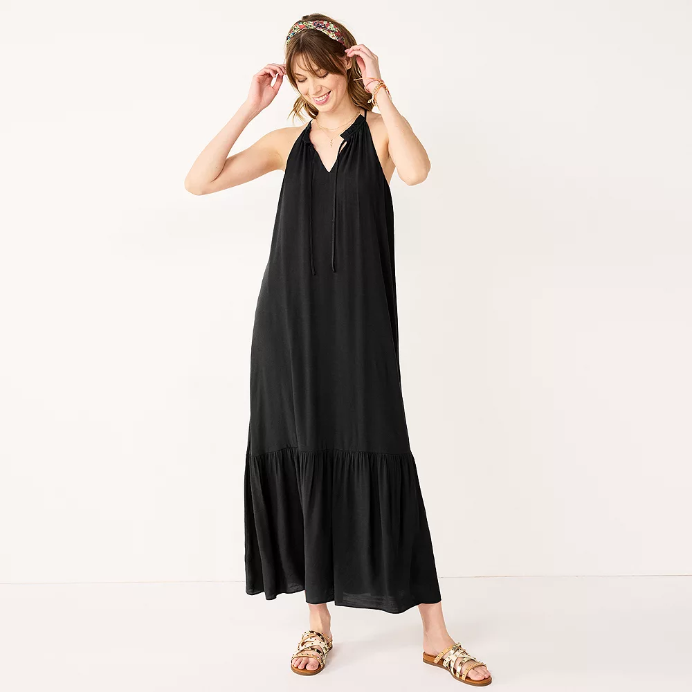 Women's Nine West Tiered Peasant Maxi Dress 6 Women's Nine West Tiered Peasant Maxi Dress - Image 4