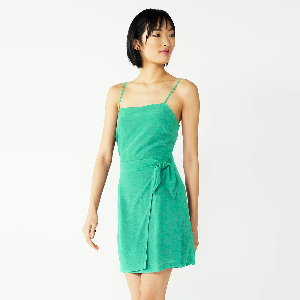 Women's Nine West Side-Tie Faux Wrap Mini Dress 4 Women's Nine West Side-Tie Faux Wrap Mini Dress - Image 2