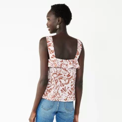 Women's Nine West Squareneck Ruffle Tank 14 Women's Nine West Squareneck Ruffle Tank -Nine West shop 5532424 ALT