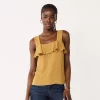 Women's Nine West Squareneck Ruffle Tank -Nine West shop 5532424 Alder Wood