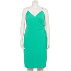 Plus Size Nine West Surplice Midi Dress 12 Plus Size Nine West Surplice Midi Dress -Nine West shop 5540018 Reef