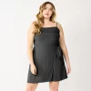 Plus Size Nine West Gathered Side-Tie Sheath Dress -Nine West shop 5547073 Mineral Black