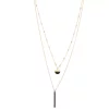 Nine West Enameled Pendant Layered Necklace -Nine West shop 5557650 Black