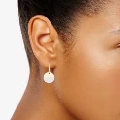 Nine West Enamel-Dipped Circle Drop Earrings -Nine West shop 5557656 ALT