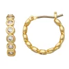 Nine West Gold Tone Simulated Crystal Hoop Earrings 1 Nine West Gold Tone Simulated Crystal Hoop Earrings -Nine West shop 5557893