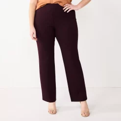 Plus Size Nine West Slimming High-Waisted Bootcut Pants 13 Plus Size Nine West Slimming High-Waisted Bootcut Pants -Nine West shop 5563395 Midnight Wine