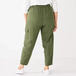 Plus Size Nine West High-Waisted Tapered Pants -Nine West shop 5563608 ALT