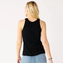 Women's Nine West High-Neck Cutaway Sweater Tank 12 Women's Nine West High-Neck Cutaway Sweater Tank -Nine West shop 5566564 ALT