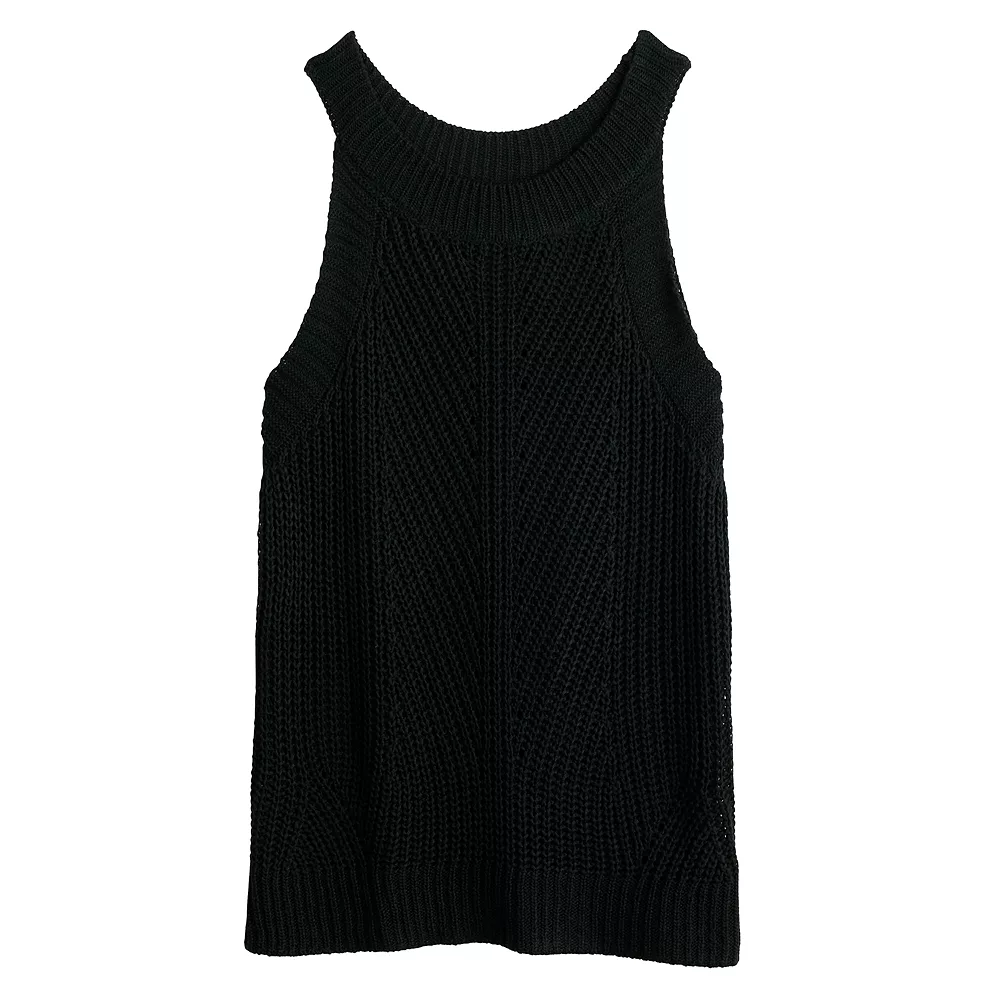 Women's Nine West High-Neck Cutaway Sweater Tank 8 Women's Nine West High-Neck Cutaway Sweater Tank - Image 6