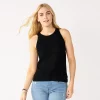 Women's Nine West High-Neck Cutaway Sweater Tank