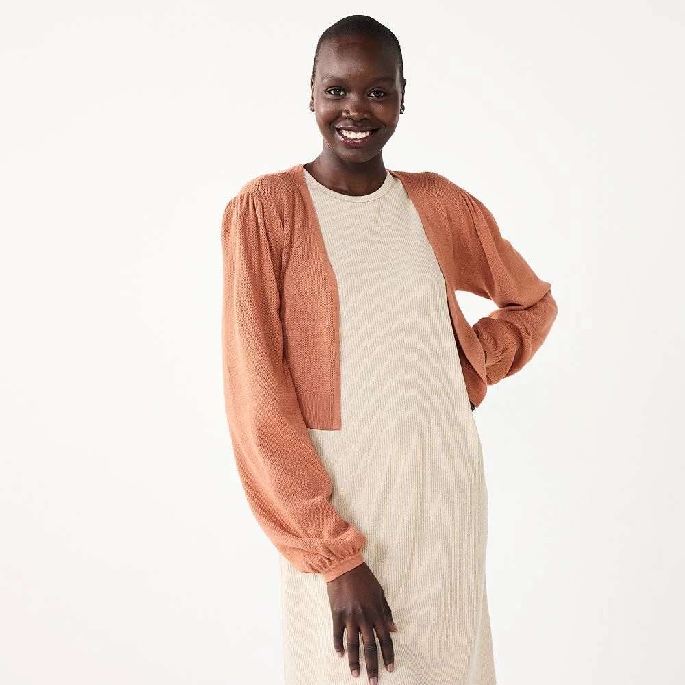 Women's Nine West Balloon Sleeve Open Front Cardigan 4 Women's Nine West Balloon Sleeve Open Front Cardigan - Image 2