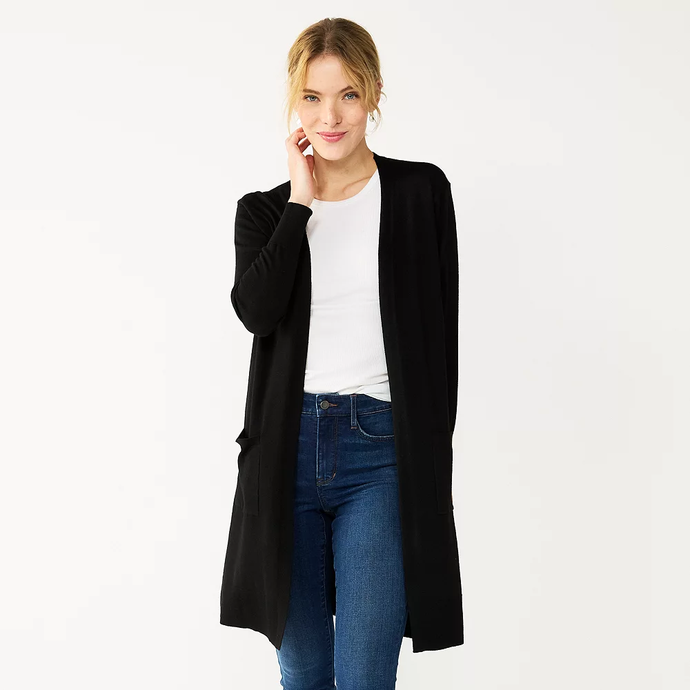 Petite Nine West High Slit Duster Cardigan 6 Petite Nine West High Slit Duster Cardigan - Image 4
