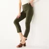 Petite Nine West Side Zip High-Waisted Skinny Ankle Pants