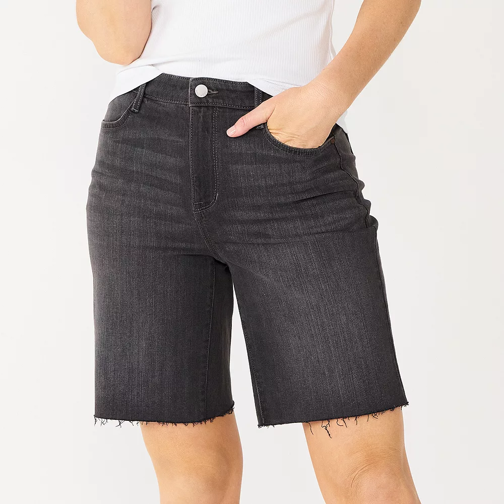 Women's Nine West High Rise Bermuda Boyfriend Shorts 5 Women's Nine West High Rise Bermuda Boyfriend Shorts - Image 3