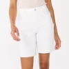 Women's Nine West High Rise Bermuda Boyfriend Shorts 2 Women's Nine West High Rise Bermuda Boyfriend Shorts -Nine West shop 5570546 White Knight