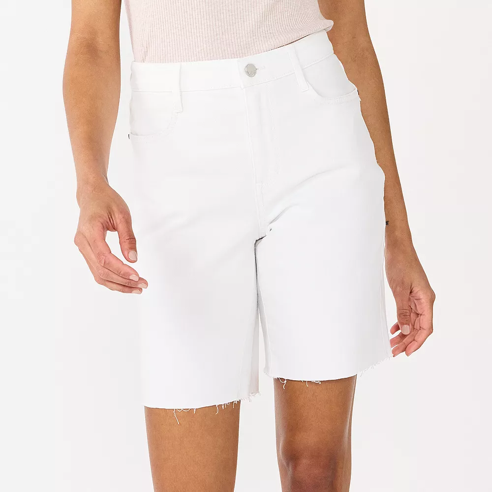 Women's Nine West High Rise Bermuda Boyfriend Shorts 3 Women's Nine West High Rise Bermuda Boyfriend Shorts