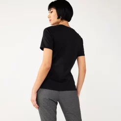 Women's Nine West Asymmetric Short Sleeve Crewneck Top -Nine West shop 5570845 ALT