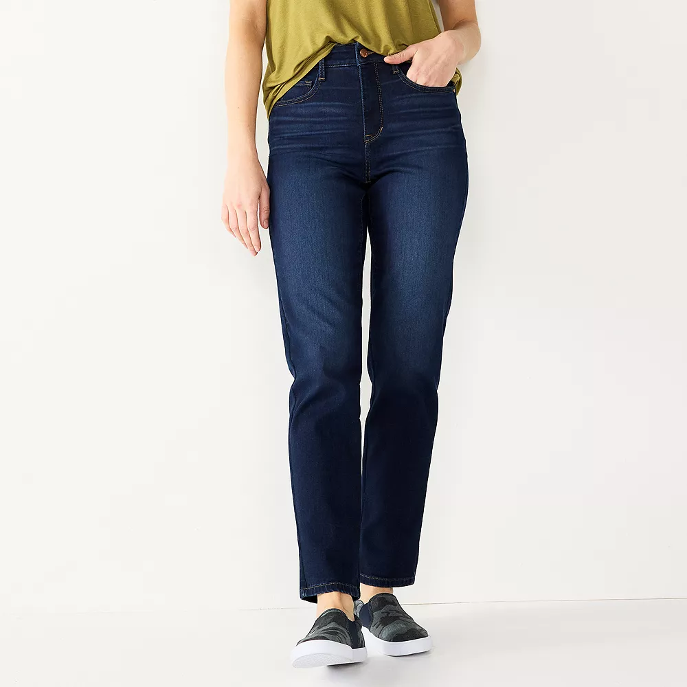 Women's Nine West Curvy Slimming Straight Jeans 5 Women's Nine West Curvy Slimming Straight Jeans - Image 3