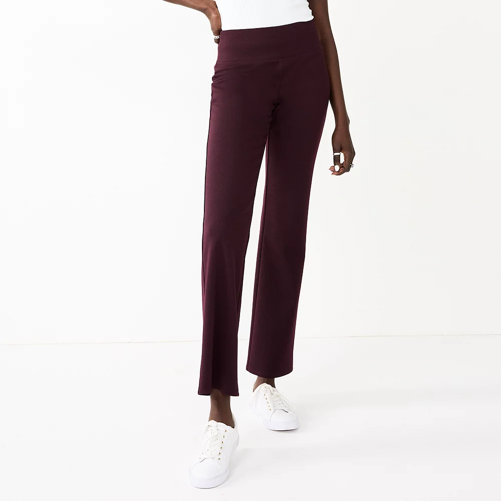 Petite Nine West Mid Rise Tummy Control Ponte Bootcut Pants 4 Petite Nine West Mid Rise Tummy Control Ponte Bootcut Pants - Image 2