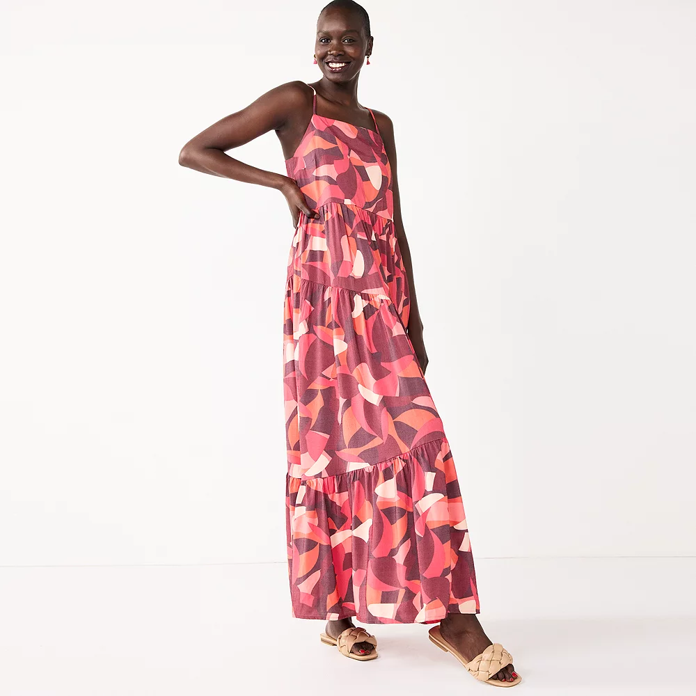 Petite Nine West Print Tiered Maxi Dress 4 Petite Nine West Print Tiered Maxi Dress - Image 2