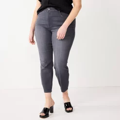 Plus Size Nine West Slimming Skinny Jeans 11 Plus Size Nine West Slimming Skinny Jeans -Nine West shop 5574799 Gray