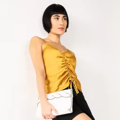 Women's Nine West Ruched Drawstring Front Tank