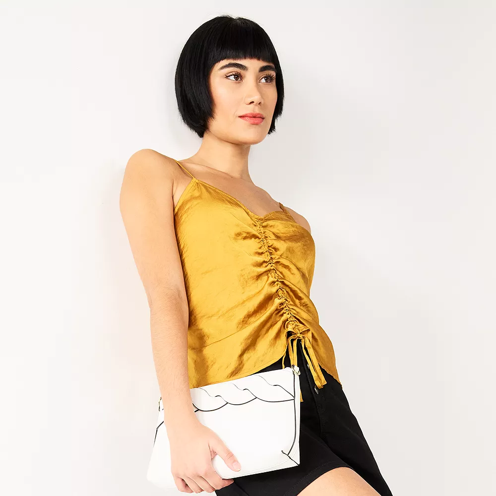 Women's Nine West Ruched Drawstring Front Tank 3 Women's Nine West Ruched Drawstring Front Tank