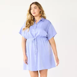 Plus Size Nine West Dolman-Sleeve Shirt Dress 8 Plus Size Nine West Dolman-Sleeve Shirt Dress -Nine West shop 5577113 Kelly Lavendar