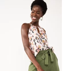 Women's Nine West High Neck Keyhole Tank -Nine West shop 5577411 Impress Camo