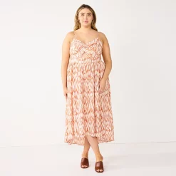 Plus Size Nine West Twist-Front High-Low Midi Dress 6 Plus Size Nine West Twist-Front High-Low Midi Dress -Nine West shop 5578131 Large Ikat