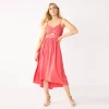 Women's Nine West Twist-Front High-Low Midi Dress 2 Women's Nine West Twist-Front High-Low Midi Dress -Nine West shop 5578144 Sicily Tomato